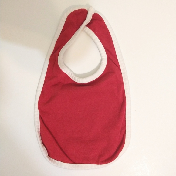 🌹Go Buckeyes Red and White Ohio State Baby Bib - Picture 2 of 2